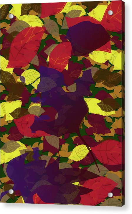 Leaf Brush Collage - Acrylic Print