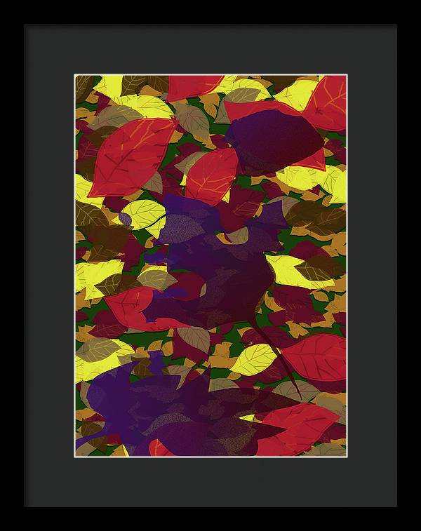 Leaf Brush Collage - Framed Print