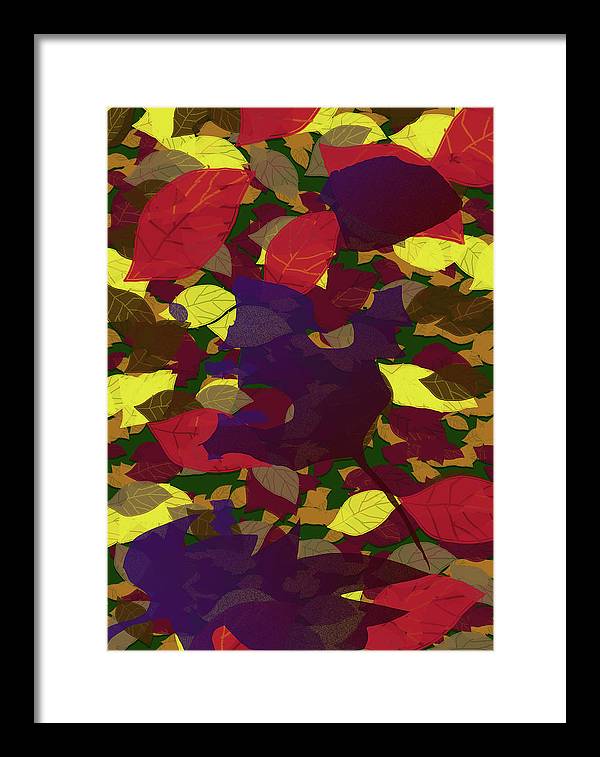 Leaf Brush Collage - Framed Print