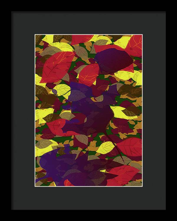 Leaf Brush Collage - Framed Print