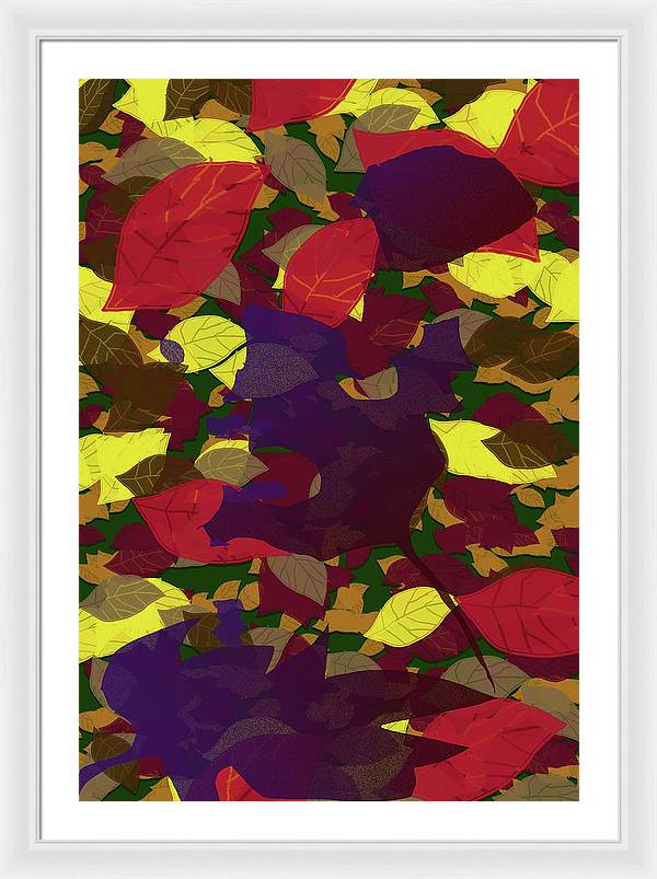 Leaf Brush Collage - Framed Print