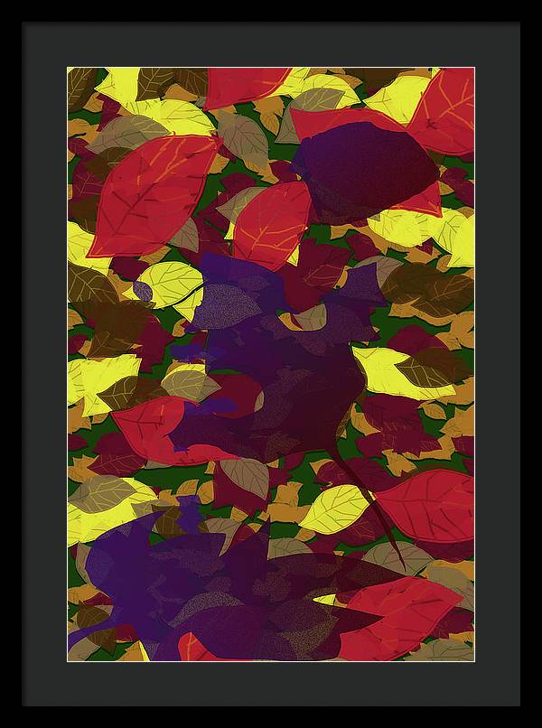 Leaf Brush Collage - Framed Print