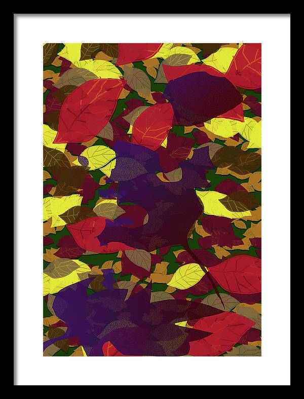 Leaf Brush Collage - Framed Print