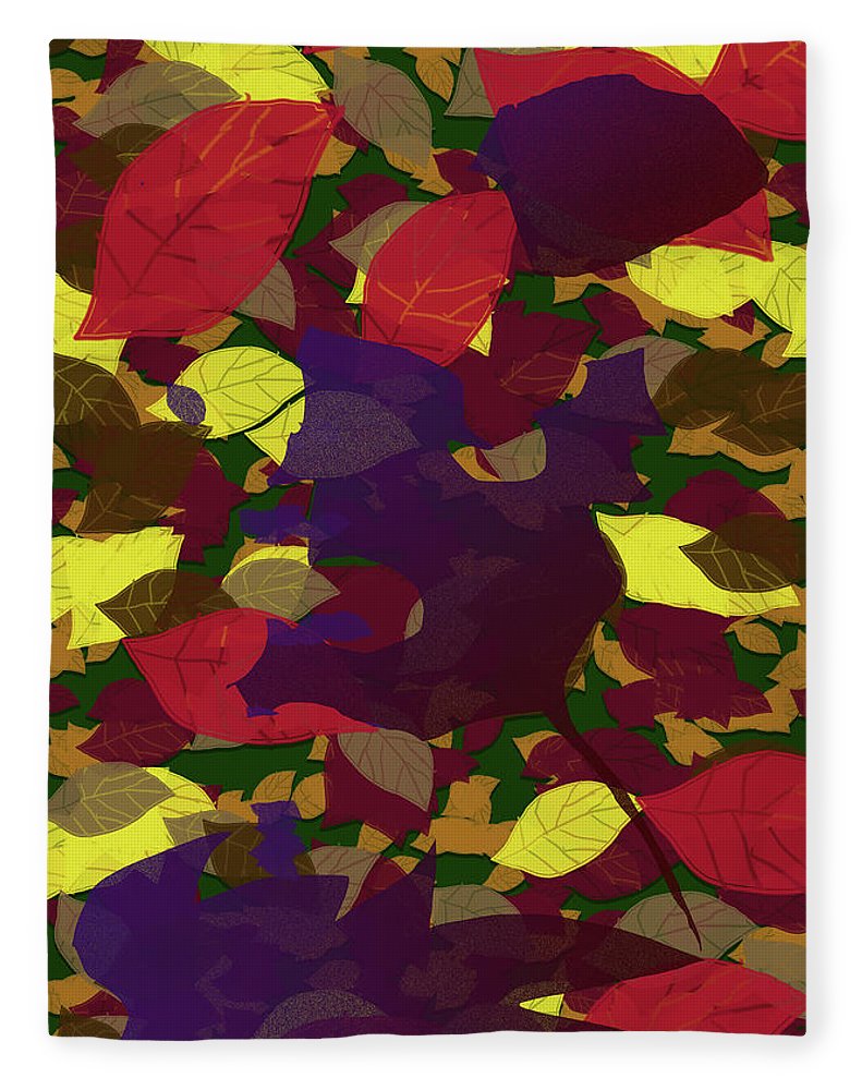 Leaf Brush Collage - Blanket