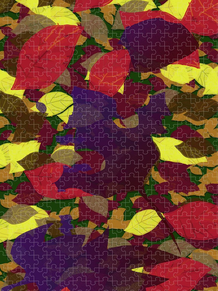 Leaf Brush Collage - Puzzle