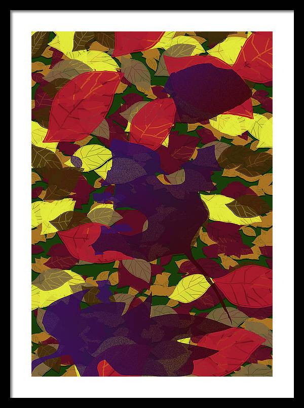 Leaf Brush Collage - Framed Print