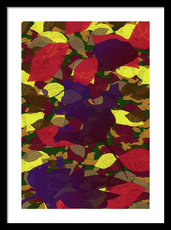 Leaf Brush Collage - Framed Print