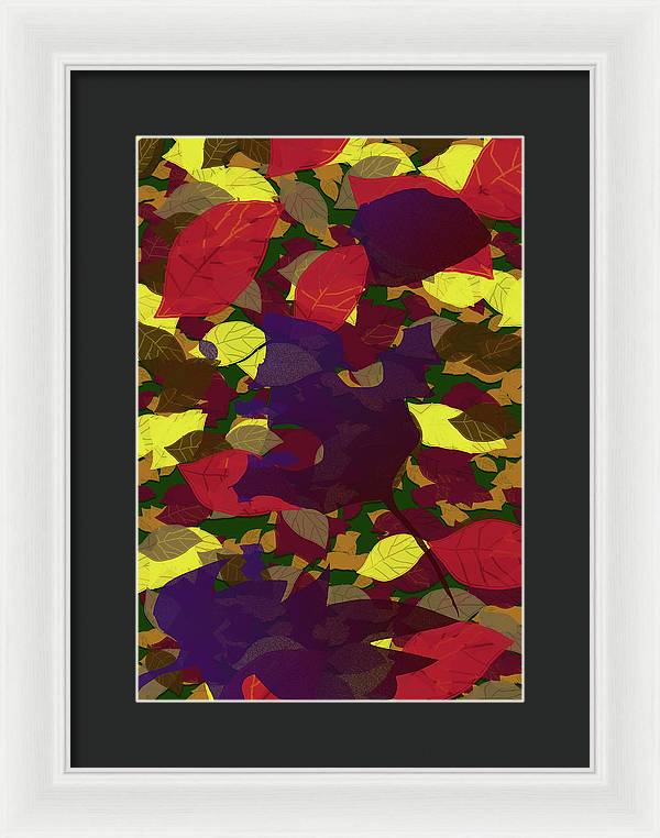 Leaf Brush Collage - Framed Print