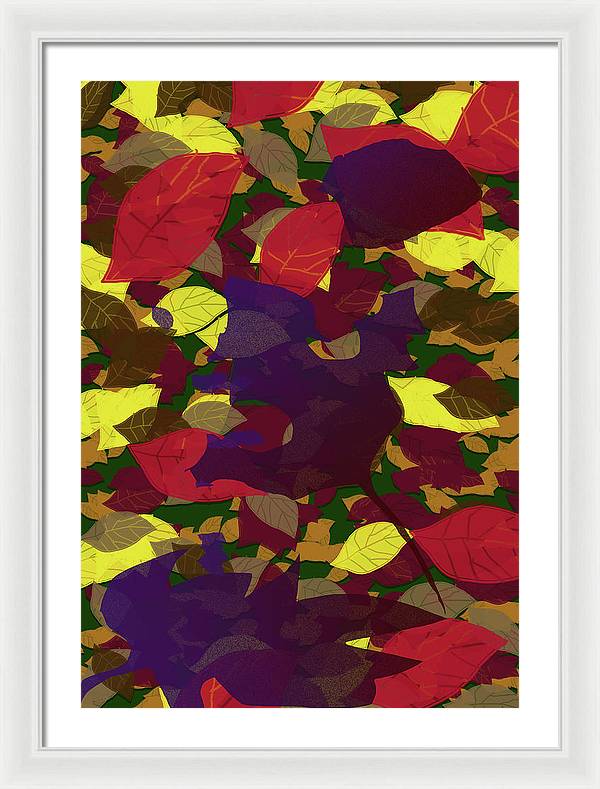 Leaf Brush Collage - Framed Print