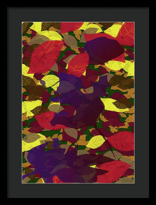 Leaf Brush Collage - Framed Print