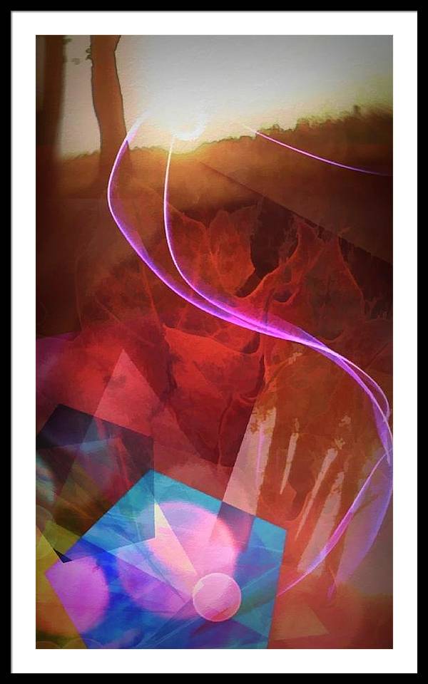 Leaf In A Sunlight Stream - Framed Print