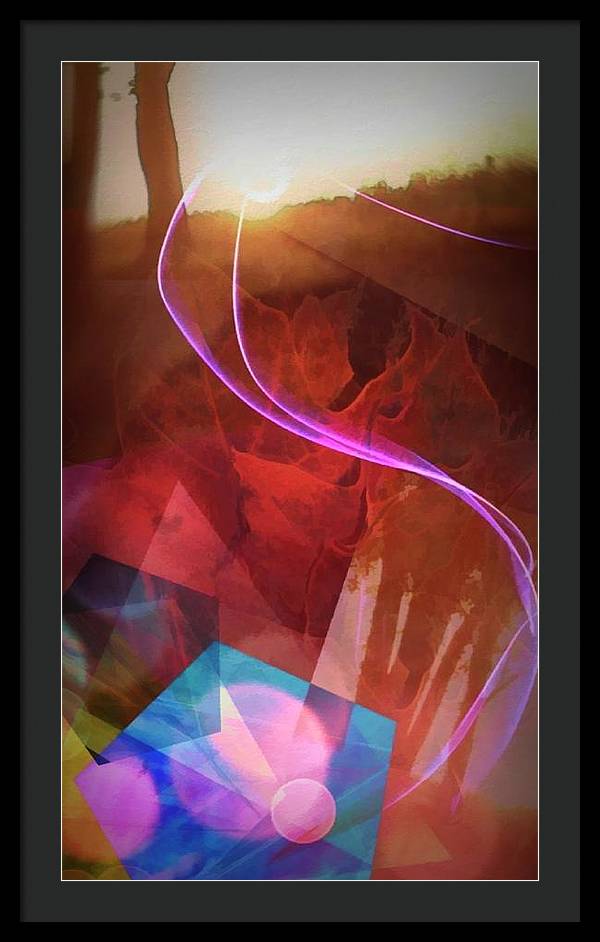 Leaf In A Sunlight Stream - Framed Print