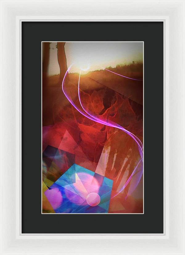 Leaf In A Sunlight Stream - Framed Print