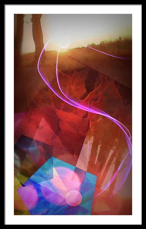 Leaf In A Sunlight Stream - Framed Print