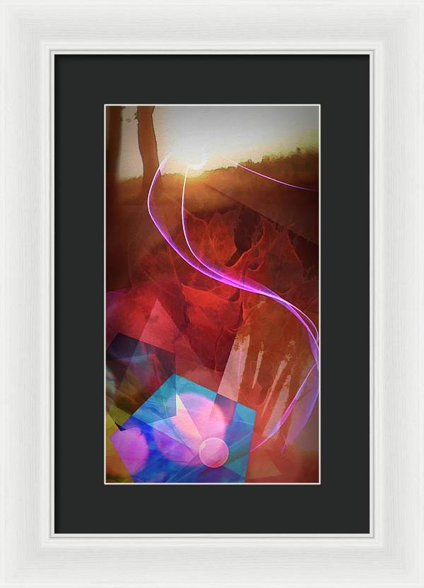 Leaf In A Sunlight Stream - Framed Print