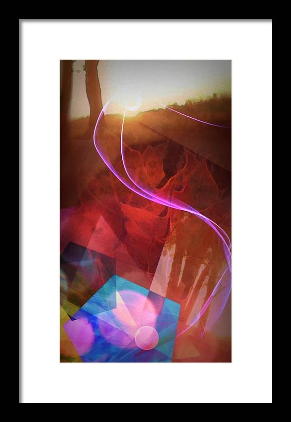 Leaf In A Sunlight Stream - Framed Print