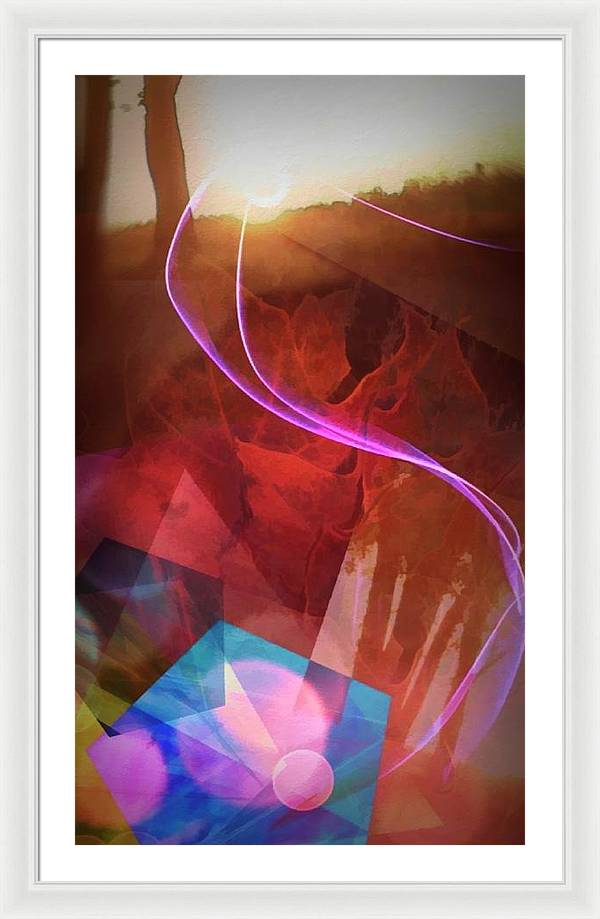 Leaf In A Sunlight Stream - Framed Print