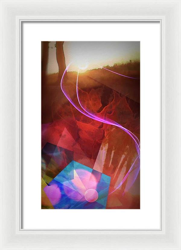 Leaf In A Sunlight Stream - Framed Print