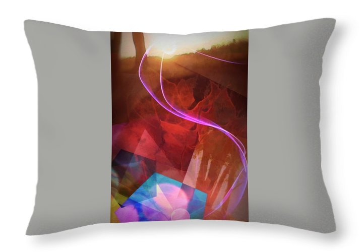 Leaf In A Sunlight Stream - Throw Pillow