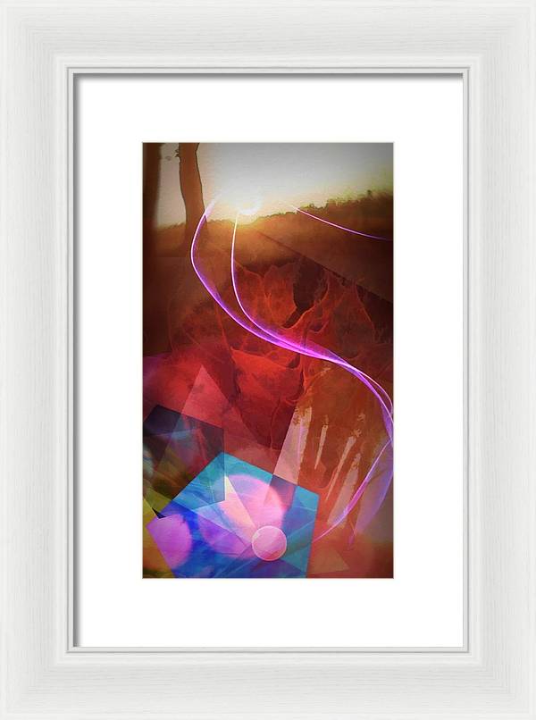 Leaf In A Sunlight Stream - Framed Print