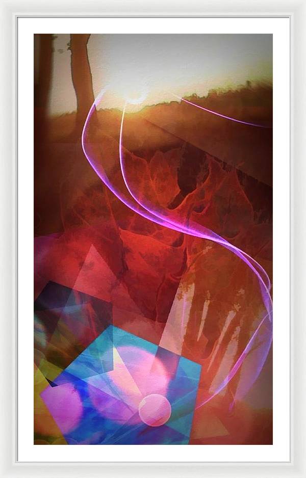 Leaf In A Sunlight Stream - Framed Print