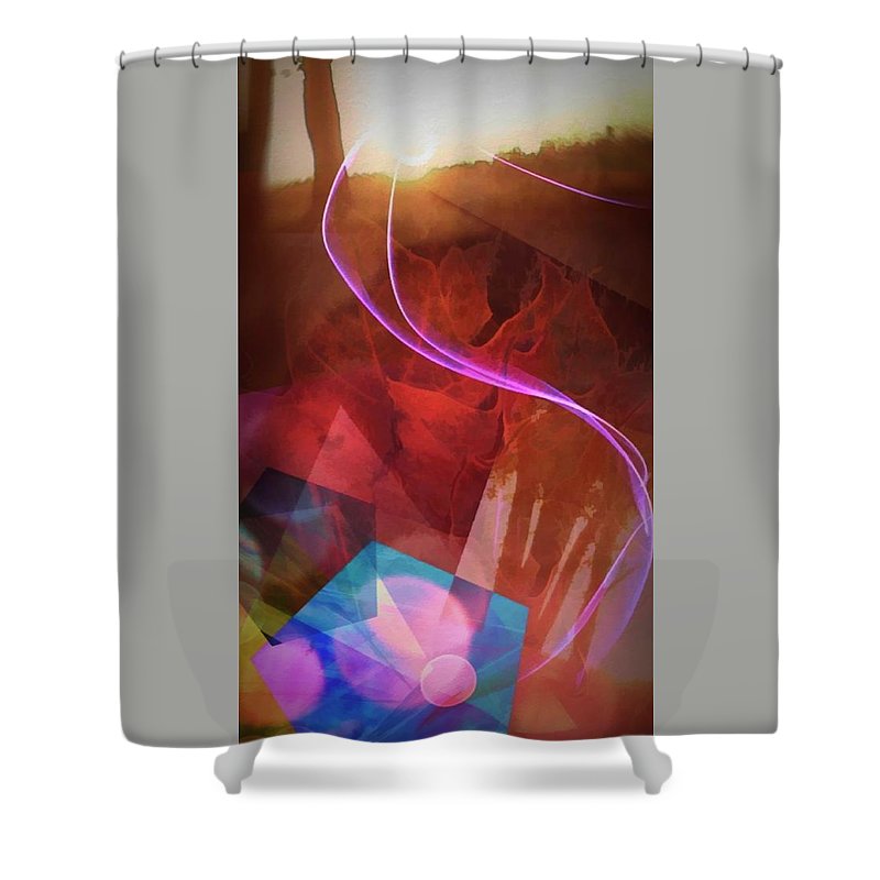 Leaf In A Sunlight Stream - Shower Curtain