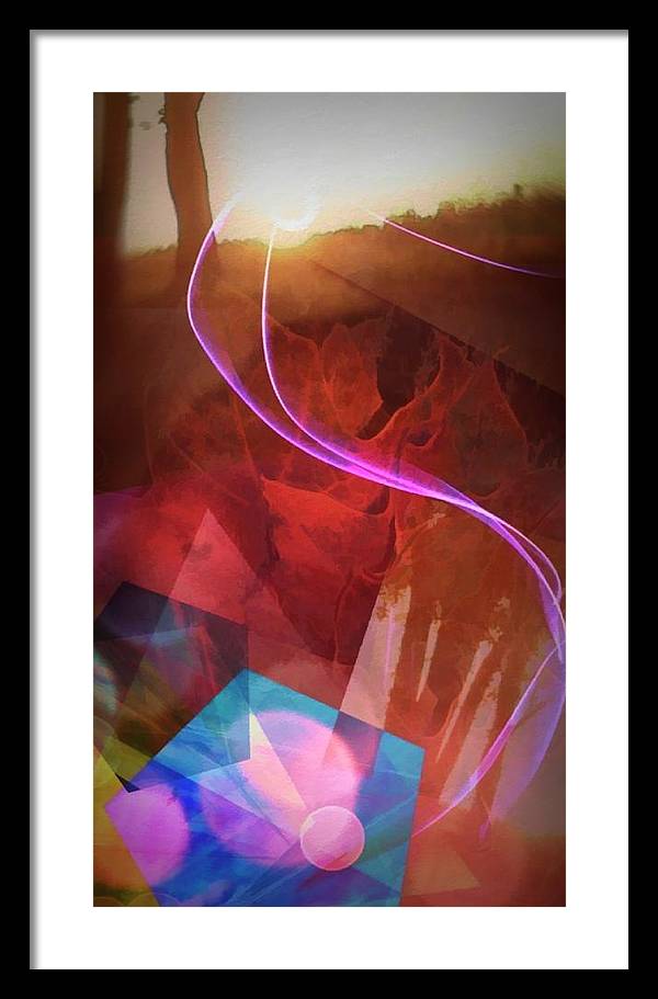 Leaf In A Sunlight Stream - Framed Print