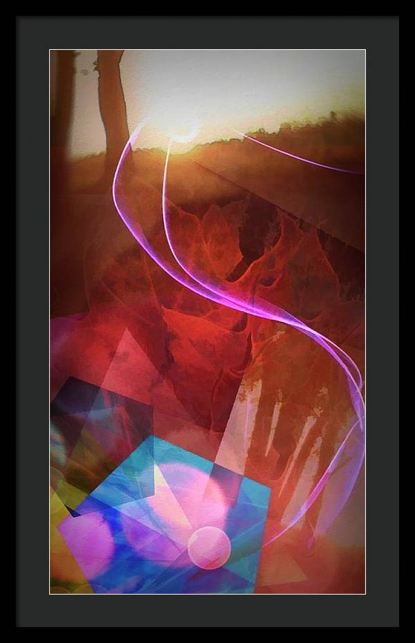 Leaf In A Sunlight Stream - Framed Print