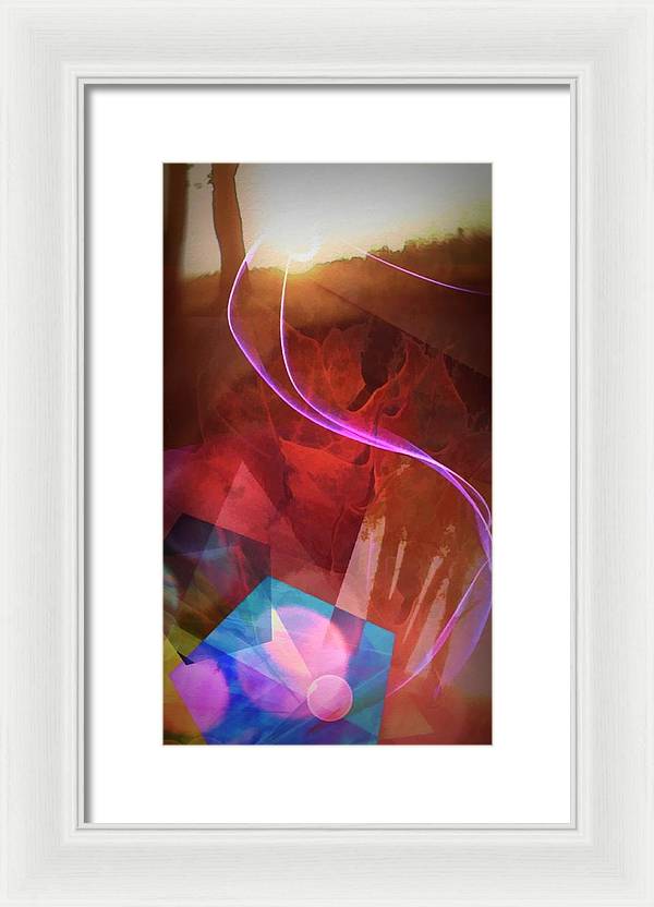 Leaf In A Sunlight Stream - Framed Print