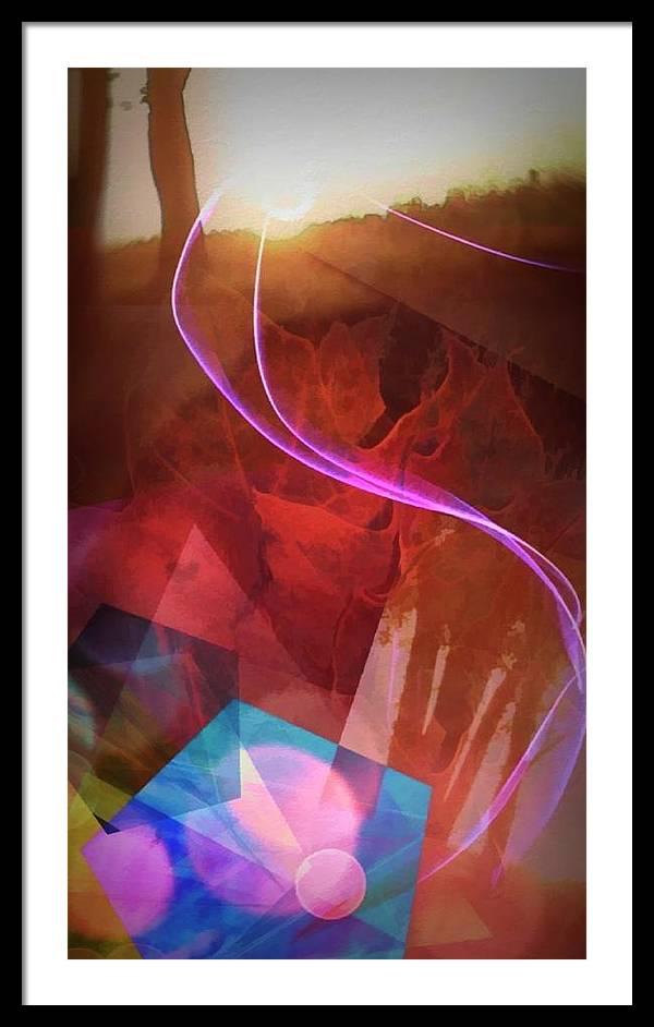 Leaf In A Sunlight Stream - Framed Print