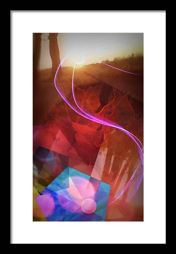 Leaf In A Sunlight Stream - Framed Print