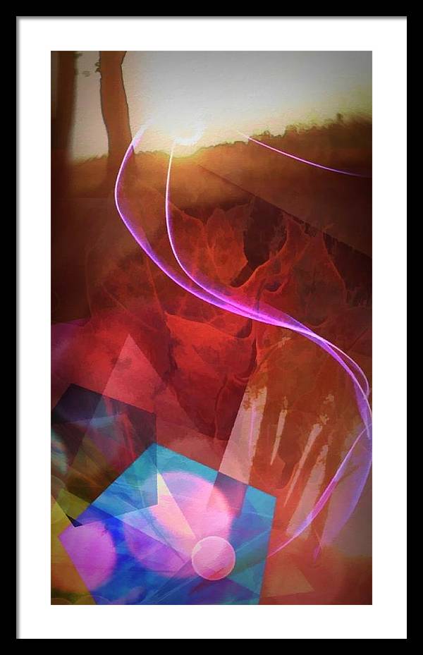 Leaf In A Sunlight Stream - Framed Print