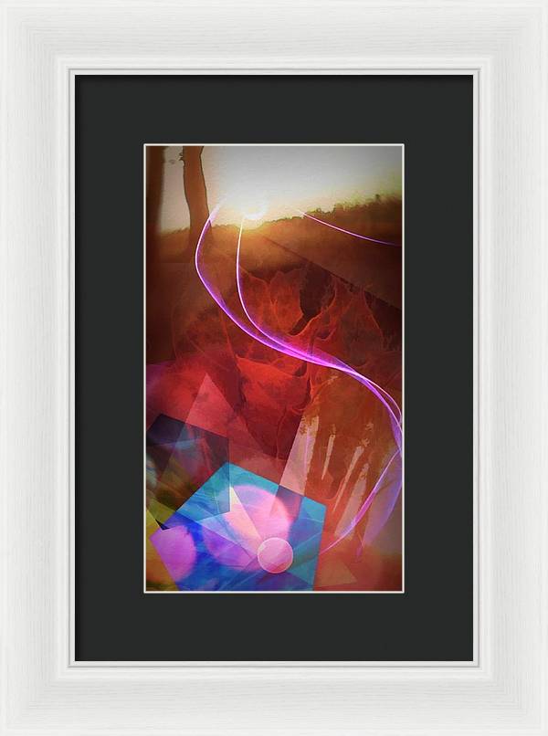 Leaf In A Sunlight Stream - Framed Print