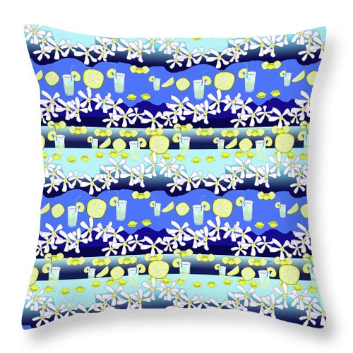 Lemonade Pattern - Throw Pillow