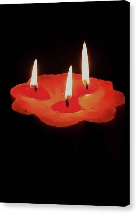 Light a Three Way Candle - Canvas Print