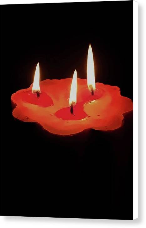 Light a Three Way Candle - Canvas Print