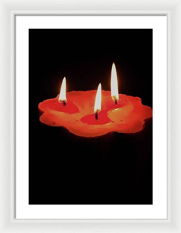 Light a Three Way Candle - Framed Print