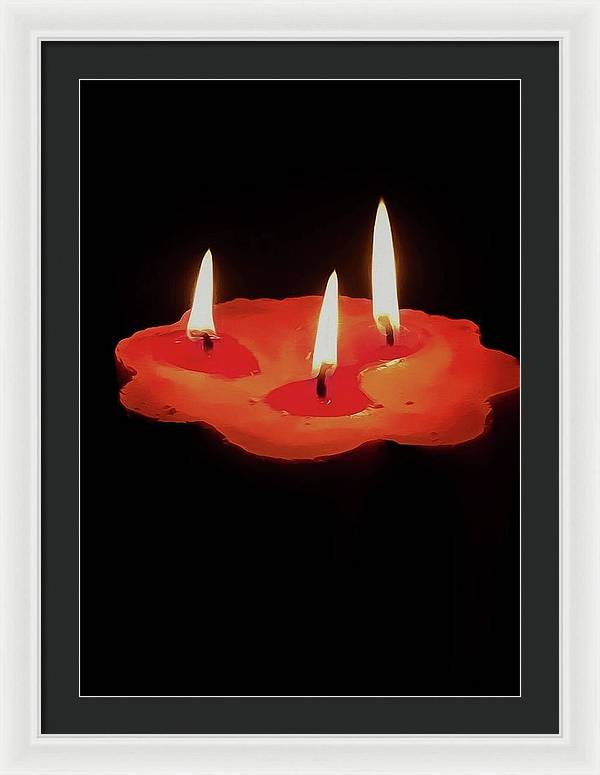 Light a Three Way Candle - Framed Print