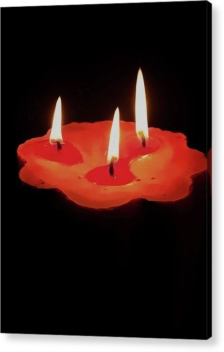 Light a Three Way Candle - Acrylic Print