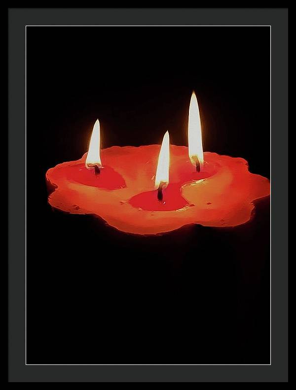 Light a Three Way Candle - Framed Print