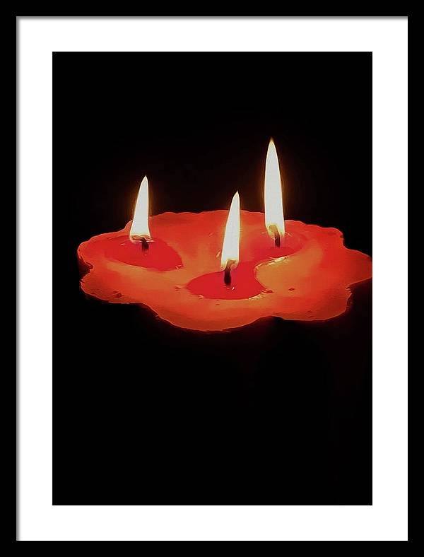 Light a Three Way Candle - Framed Print