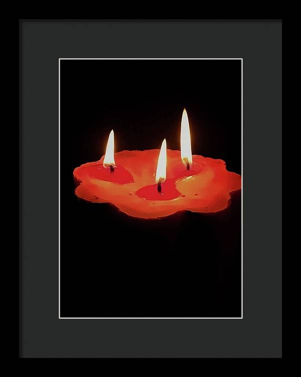 Light a Three Way Candle - Framed Print