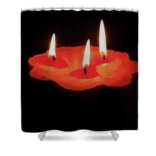 Light a Three Way Candle - Shower Curtain