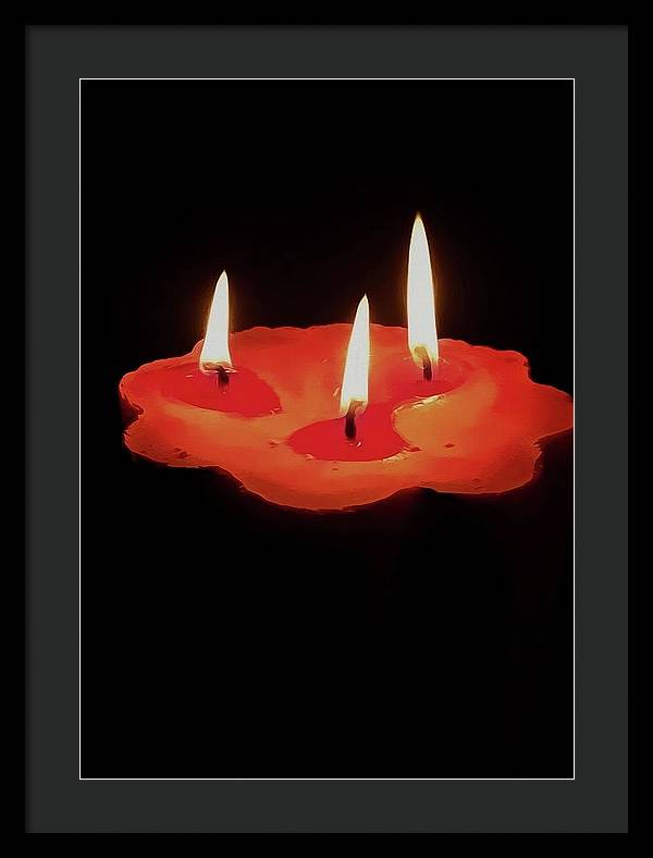 Light a Three Way Candle - Framed Print