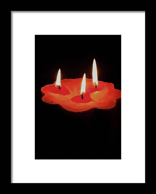 Light a Three Way Candle - Framed Print