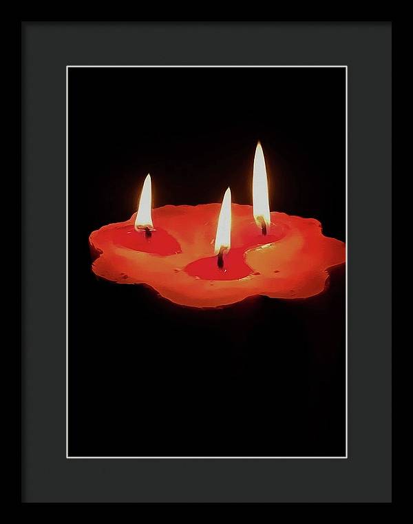 Light a Three Way Candle - Framed Print