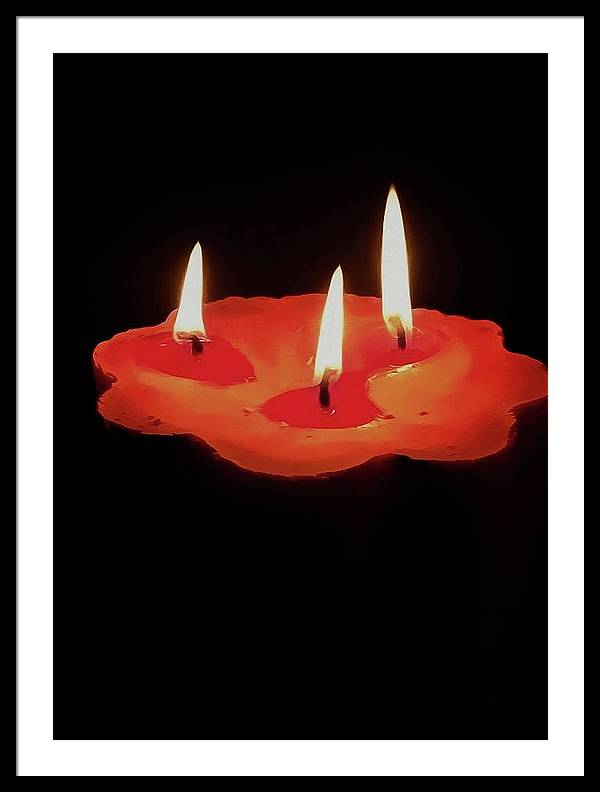 Light a Three Way Candle - Framed Print