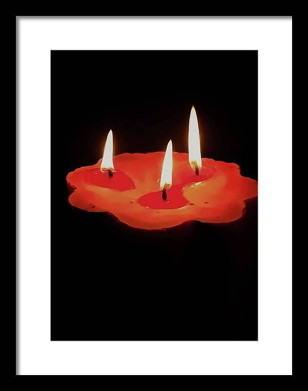 Light a Three Way Candle - Framed Print