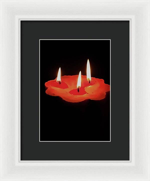 Light a Three Way Candle - Framed Print