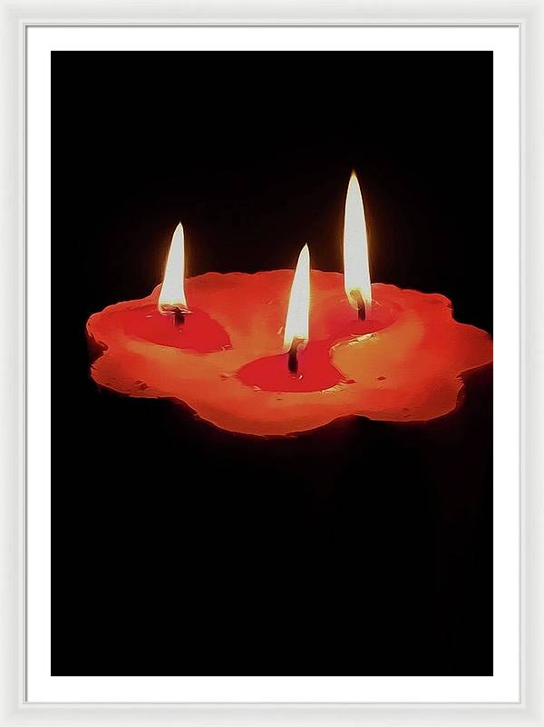 Light a Three Way Candle - Framed Print